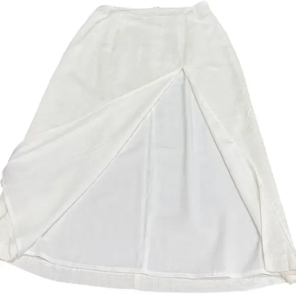 Lulu's White Midi Skirt with Front Slit - Picture 6 of 7